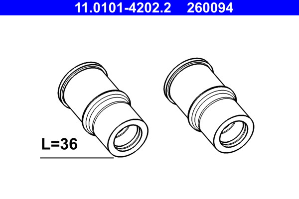 ATE ZESTAW NAPRAWCZY ZACISKU HAMULCOWEGO 11.0101-4202.2 MERCEDES C219 CLS 350 CDI 09-10 11.0101-4202.2