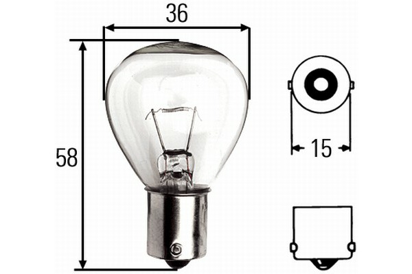 Hella Lampa żarowa lampa sygnalizacyjno-ostrzegawcza 24 V 45 W, 8 GA 002 074  241 8GA 002 074-241