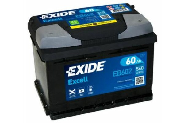 Exide Excell EB602 P+ 62Ah/540A