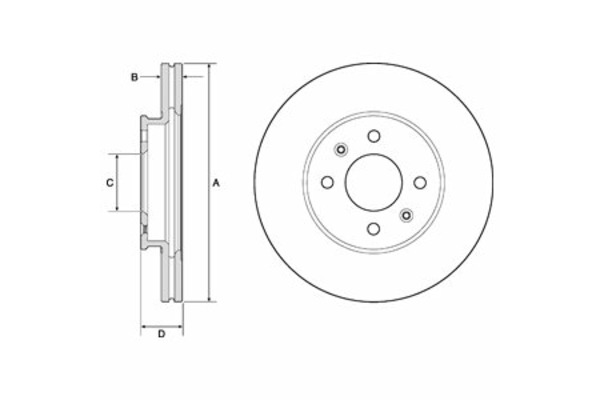 Delphi Tarcza hamulcowa BG4744C