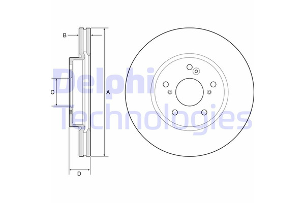Delphi Tarcza hamulcowa BG4785C