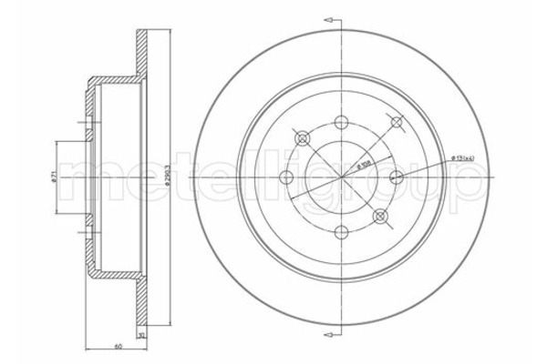 METELLI Tarcza hamulcowa 23-0431C