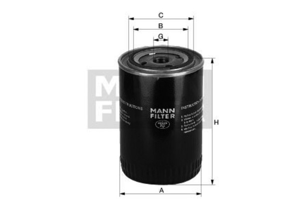 MANN FILTR OLEJU MANN W9069 MITSUBISHI PAJERO IV VAN (V90, V80) 3.2 TD 4WD 10-