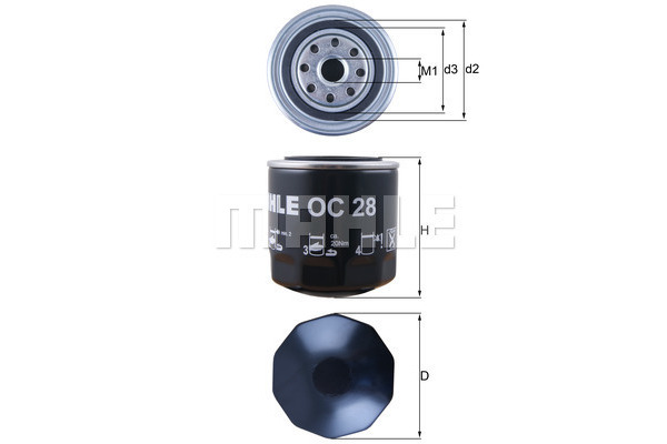 Filtr oleju KNECHT OC 28