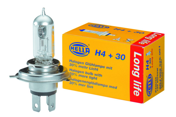 HELLA Long Life H4 reflektor halogenowy lampa, 12 V 60/55 W, 8 GJ 002 525 481 8GJ 002 525-481