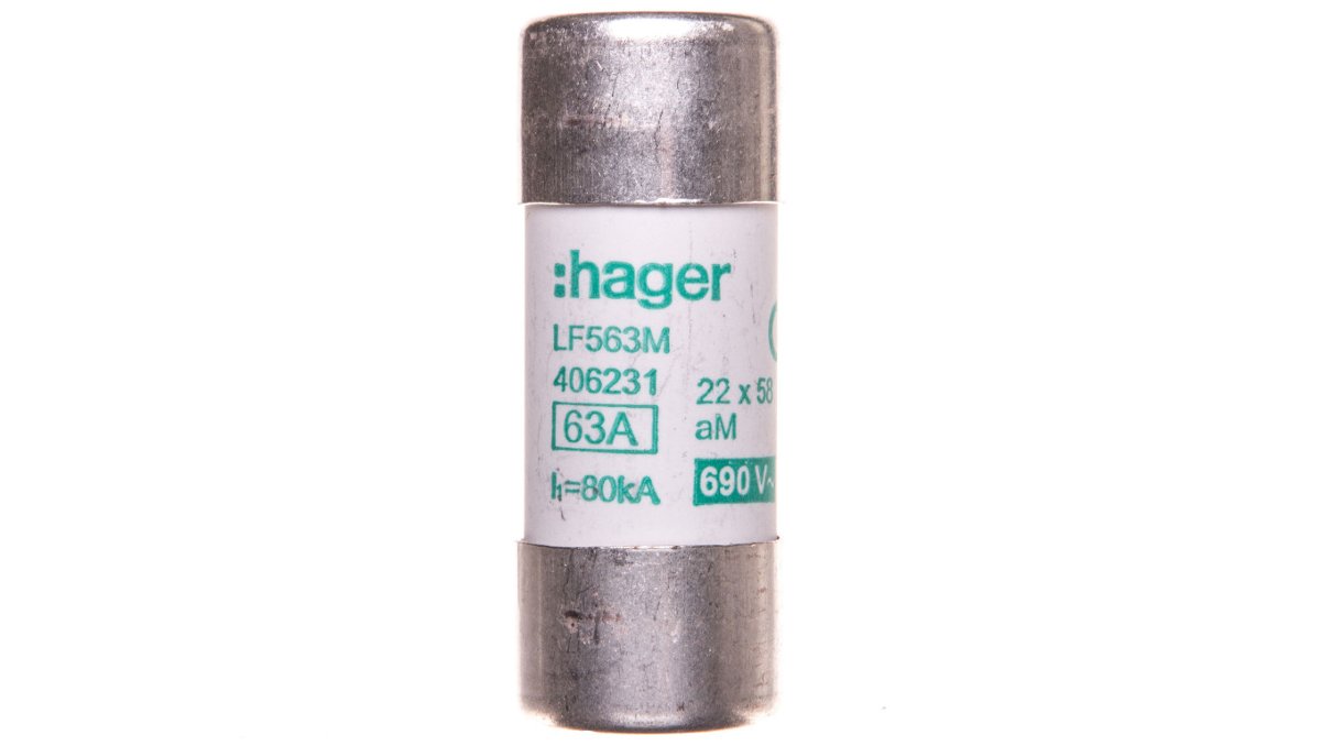 Hager POLO Bezpiecznik cylindryczny 22x58 aM 63A LF563M LF563M