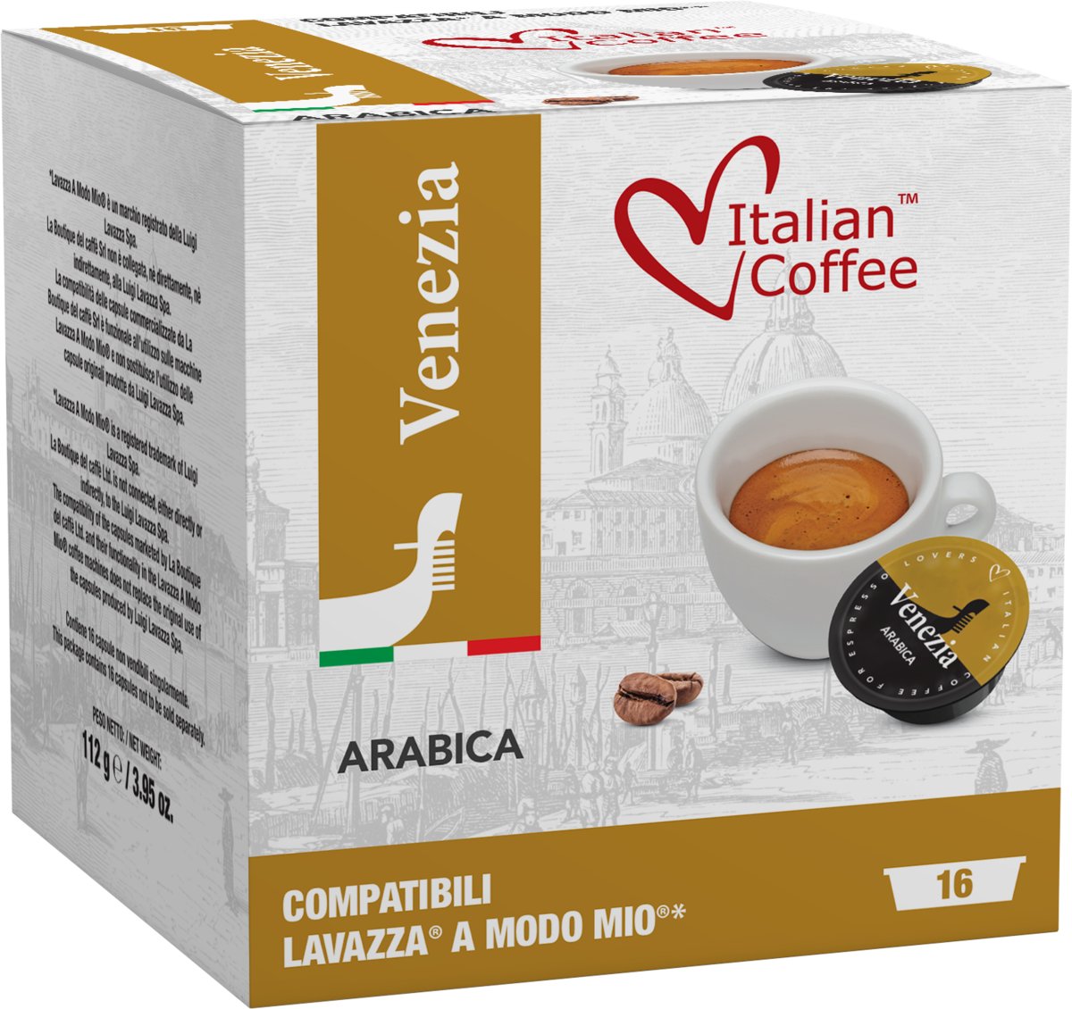 Italian Coffee Venezia 100% Arabica 16 kapsułek do Lavazza A Modo Mio