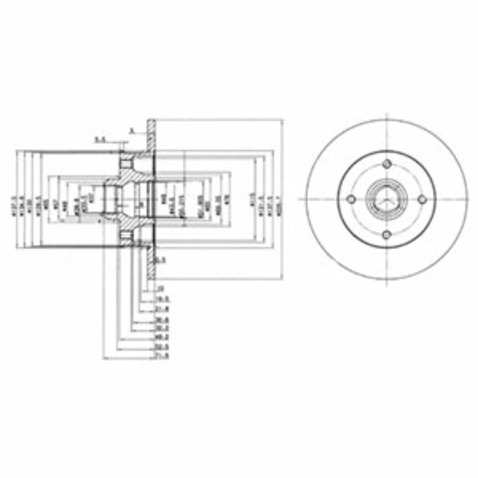 Tarcza hamulcowa DELPHI BG2389
