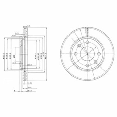 Tarcza hamulcowa DELPHI BG2444