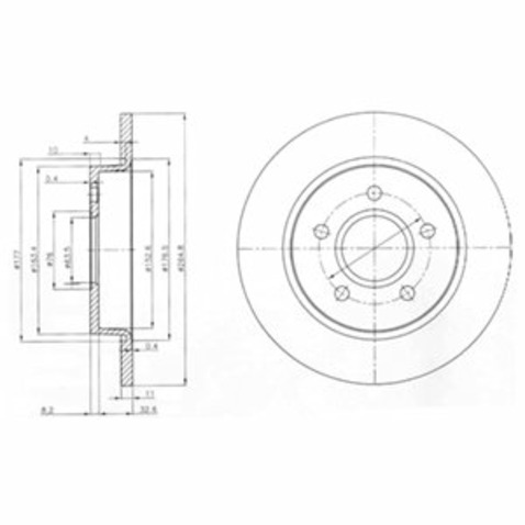 Tarcza hamulcowa DELPHI BG3896