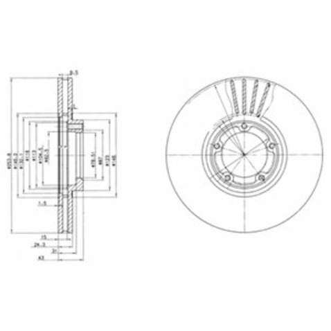 Tarcza hamulcowa DELPHI BG3365