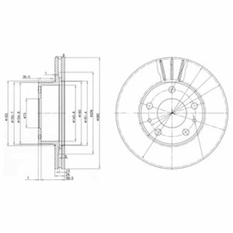 Tarcza hamulcowa DELPHI BG2846