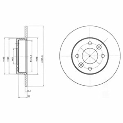 Tarcza hamulcowa DELPHI BG2258