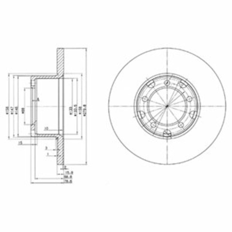 Tarcza hamulcowa DELPHI BG2265