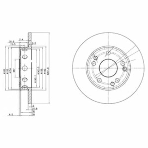 Tarcza hamulcowa DELPHI BG2288