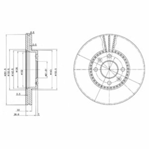 Tarcza hamulcowa DELPHI BG2693
