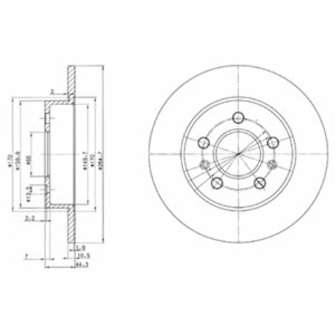 Tarcza hamulcowa DELPHI BG2696