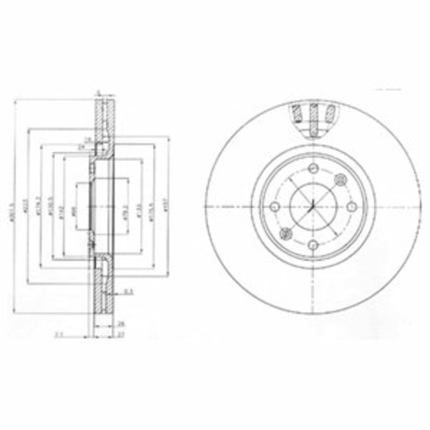 Tarcza hamulcowa DELPHI BG4002