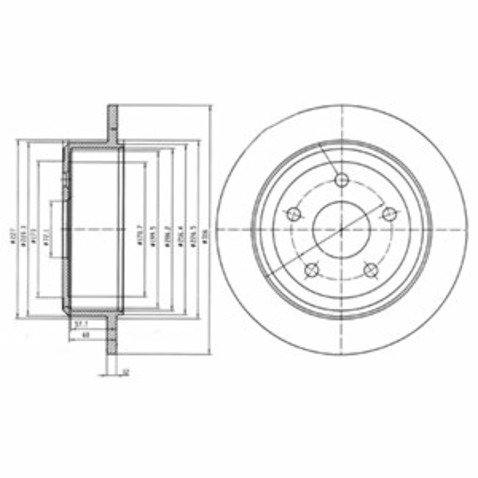Tarcza hamulcowa DELPHI BG4157