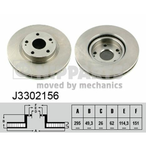 Tarcza hamulcowa NIPPARTS J3302156