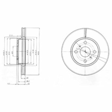 Tarcza hamulcowa DELPHI BG4053