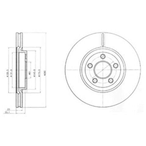 Tarcza hamulcowa DELPHI BG3704