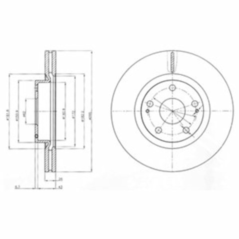 Tarcza hamulcowa DELPHI BG4113