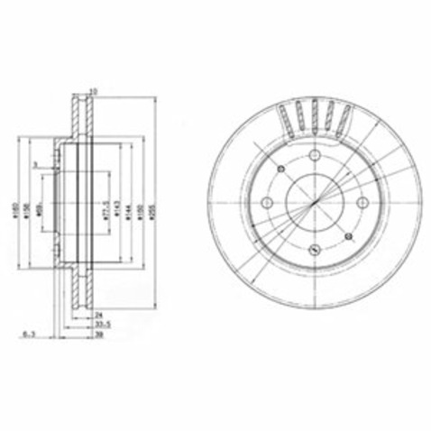 Tarcza hamulcowa DELPHI BG2763