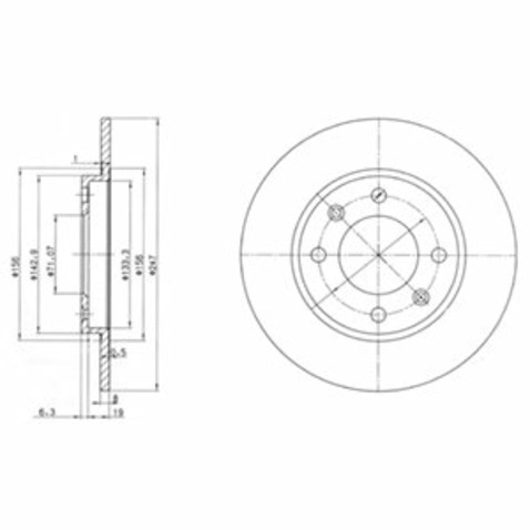 Tarcza hamulcowa DELPHI BG2800