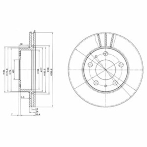 Tarcza hamulcowa DELPHI BG2847