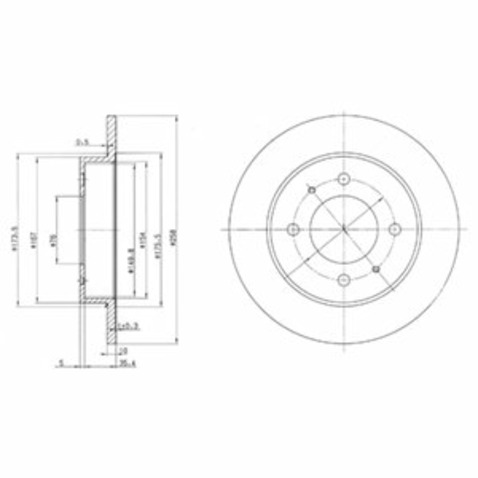 Tarcza hamulcowa DELPHI BG3070