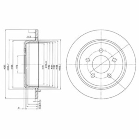 Tarcza hamulcowa DELPHI BG3073