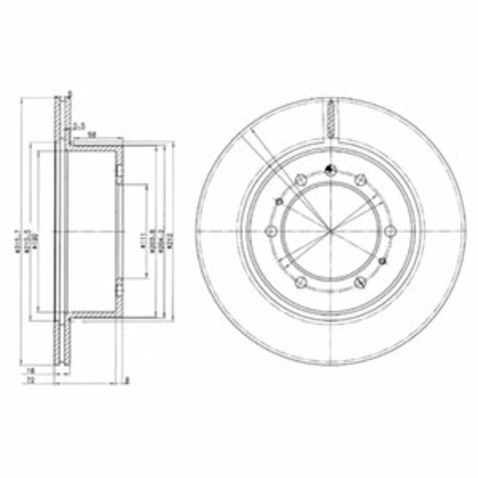 Tarcza hamulcowa DELPHI BG3117