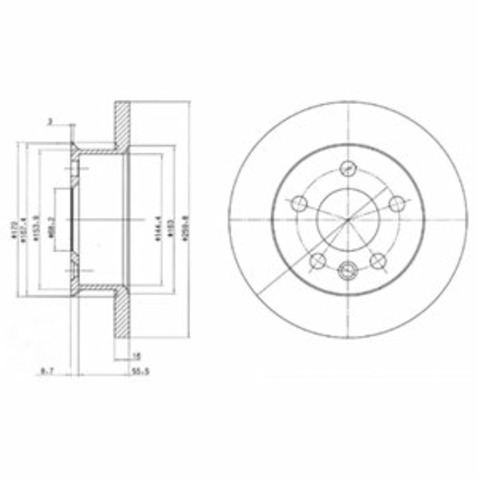 Tarcza hamulcowa DELPHI BG2716