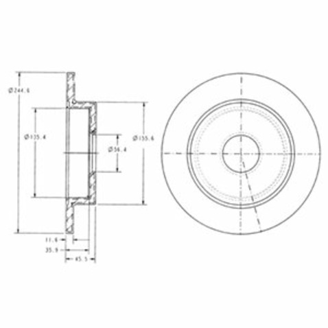 Tarcza hamulcowa DELPHI BG3131