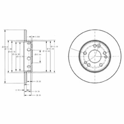 Tarcza hamulcowa DELPHI BG2314