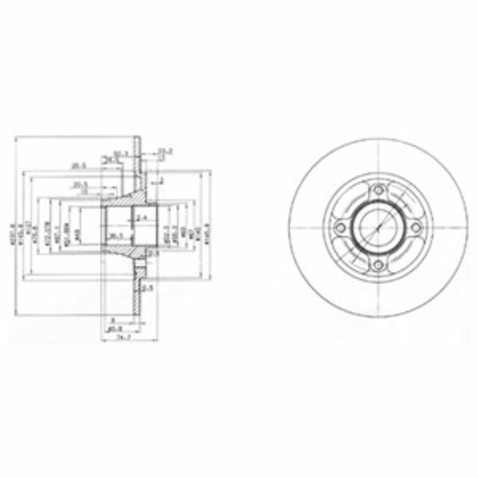 Tarcza hamulcowa DELPHI BG3360