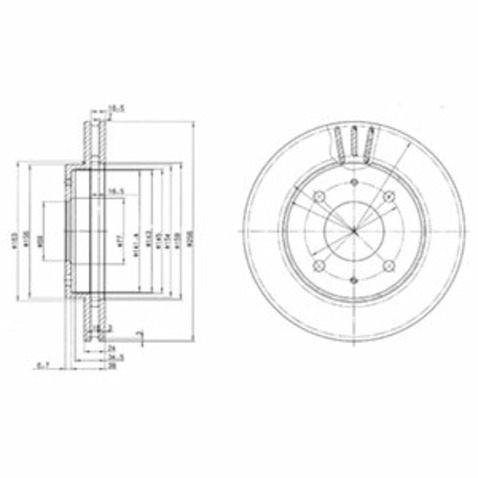 Tarcza hamulcowa DELPHI BG3202