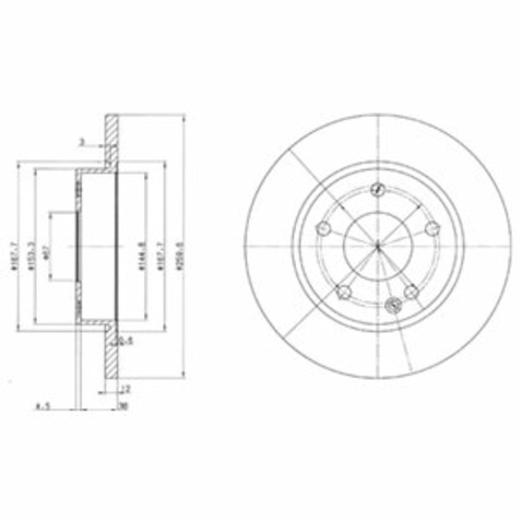 Tarcza hamulcowa DELPHI BG3394