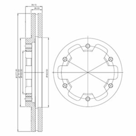 Tarcza hamulcowa DELPHI BG3422