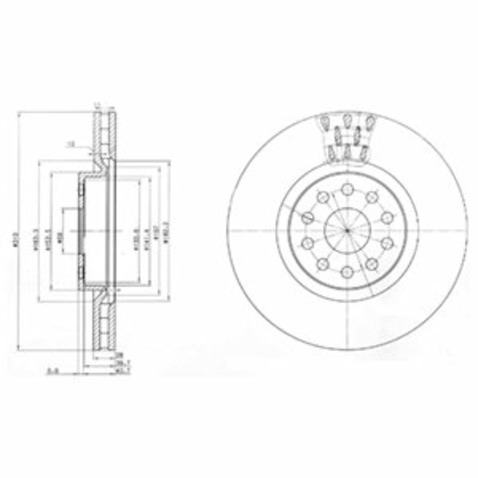 Delphi TARCZA HAMULCOWA ALFA ROMEO