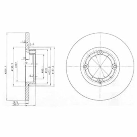 Tarcza hamulcowa DELPHI BG3551