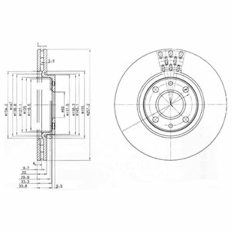 Tarcza hamulcowa DELPHI BG3574