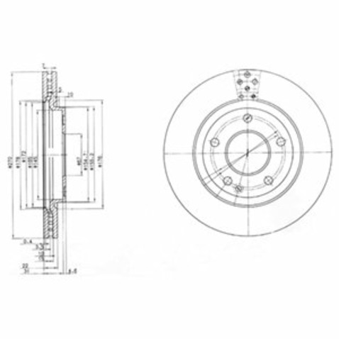 Tarcza hamulcowa DELPHI BG3709