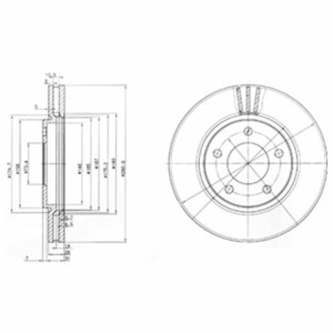 Tarcza hamulcowa DELPHI BG3715
