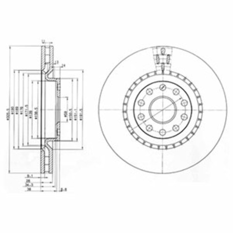 Delphi TARCZA HAMULCOWA LANCIA