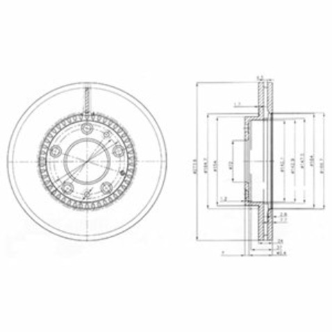 Tarcza hamulcowa DELPHI BG3724
