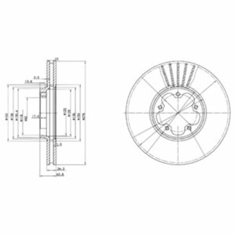 Tarcza hamulcowa DELPHI BG3676
