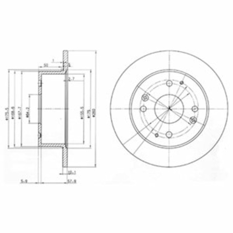 Tarcza hamulcowa DELPHI BG3677