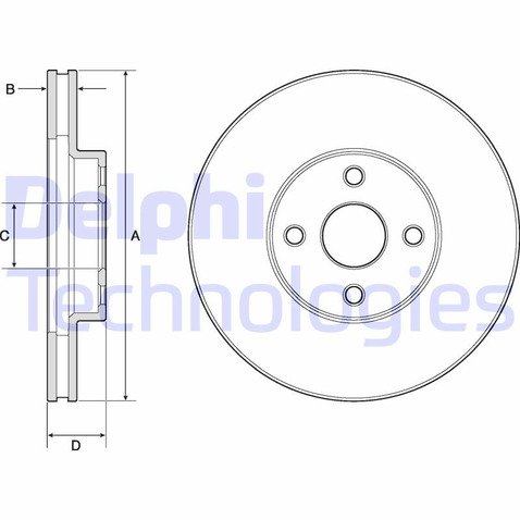 Tarcza hamulcowa DELPHI BG3780